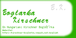 boglarka kirschner business card